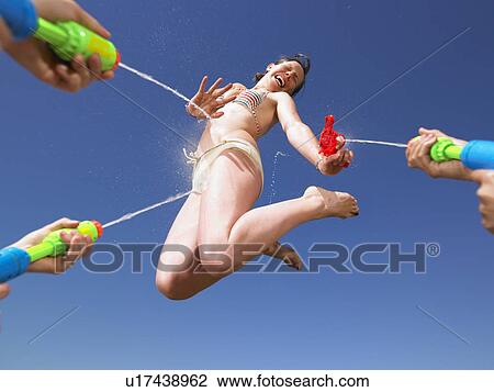 water fight View Large Photo Image Stock Image - water fight. Fotosearch