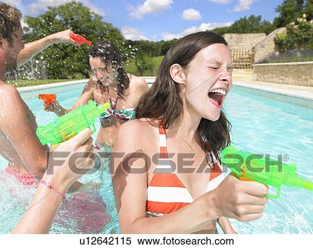 water fight View Large Photo Image Stock Photography - water fight. Fotosearch