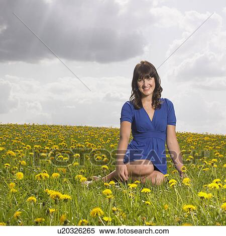 Woman on meadow View Large Photo Image Stock Photography - Woman on meadow. Fotosearch