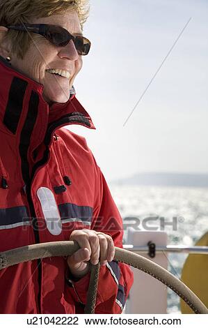 Woman sailing yacht View Large Photo Image Stock Image - Woman sailing yacht. Fotosearch
