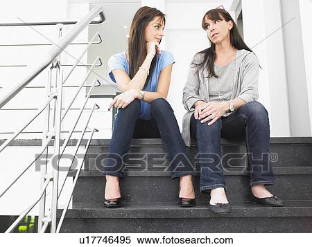women on stairs View Large Photo Image Stock Photography - women on stairs. Fotosearch