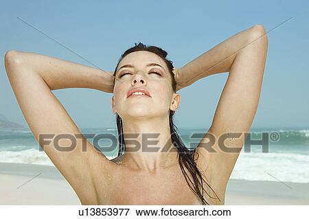 Women relaxing on Beach View Large Photo Image Stock Photo - Women relaxing on Beach. Fotosearch
