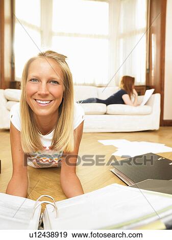 Stock Photo - young women studying. Fotosearch