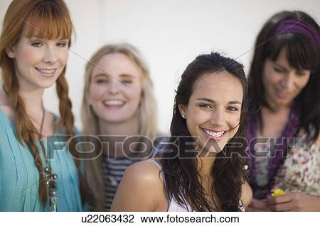 4 Girl friends having fun View Large Photo Image Stock Image - 4 Girl friends having fun. Fotosearch