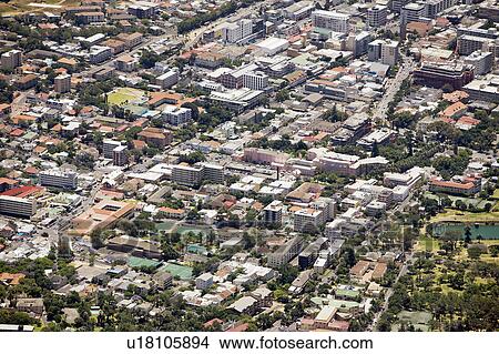 Picture - Aerial view of cityscape. Fotosearch