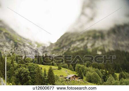 Aerial view of house on hillside View Large Photo Image Stock Photo - Aerial view of house on hillside. Fotosearch