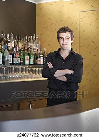 Stock Image - Bar Tender. Fotosearch