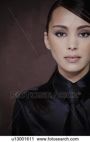 Beautiful dark haired woman View Large Photo Image Stock Image - Beautiful dark haired woman. Fotosearch