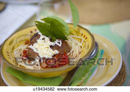 Bowl with pasta on table View Large Photo Image Stock Image - Bowl with pasta on table. Fotosearch