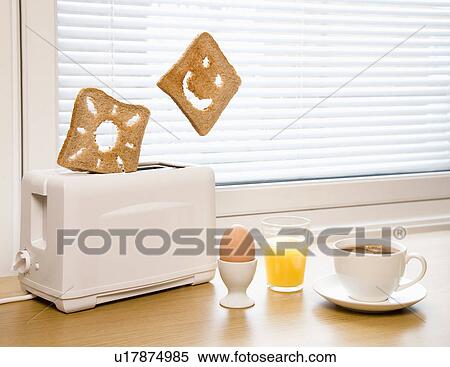 Breakfast with smiley face and sun toast View Large Photo Image Stock Photography - Breakfast with smiley face and sun toast. Fotosearch