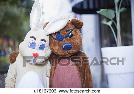 Bunny and bear in love View Large Photo Image Stock Image - Bunny and bear in love. Fotosearch