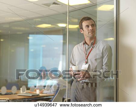 Stock Photo - Business man thinking. Fotosearch
