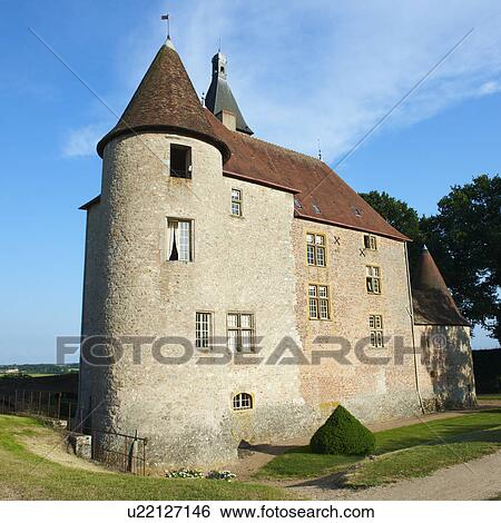 Stock Photograph - Castle of Beauvoir, France. Fotosearch