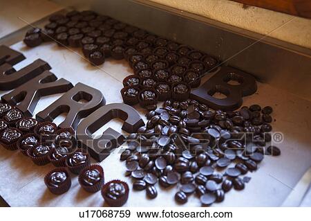 Stock Photo - Chocolate laying on a table. Fotosearch
