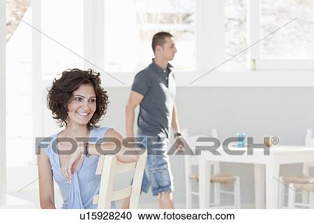 couple in movement in a restaurant View Large Photo Image Stock Image - couple in movement in a restaurant. Fotosearch