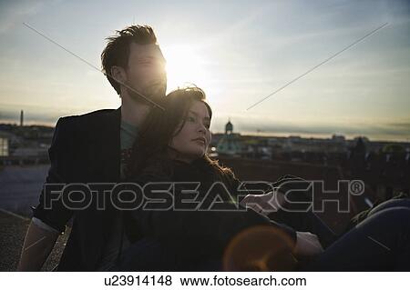 Stock Photo - Enjoy the view, sunset, sunrice. Fotosearch