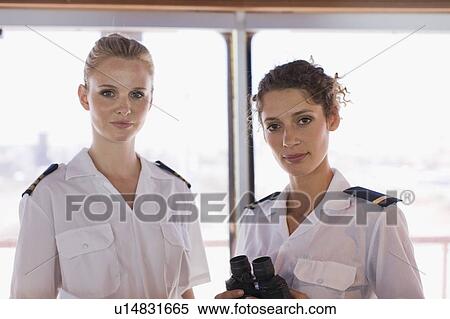 Female sailors with telescope View Large Photo Image Stock Photography - Female sailors with telescope. Fotosearch