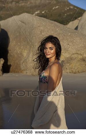 Girl on beach View Large Photo Image Stock Photo - Girl on beach. Fotosearch