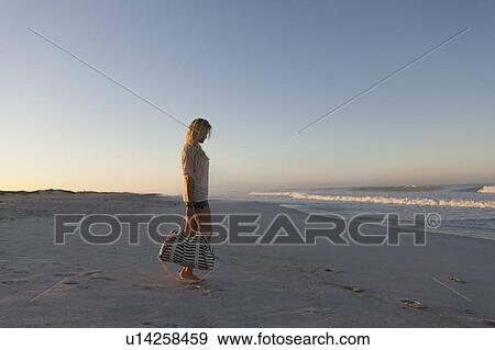 Girl on the Beach View Large Photo Image Stock Photo - Girl on the Beach. Fotosearch