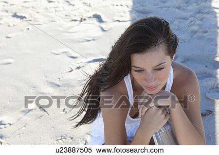 Stock Photography - Girl with waterbottle. Fotosearch