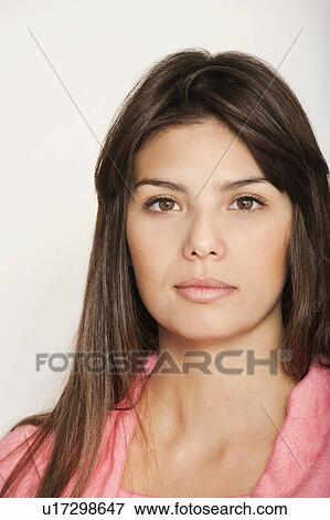 Stock Photo - Headshot of a young woman. Fotosearch