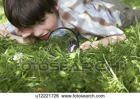 Stock Photograph - Kids in Garden. Fotosearch