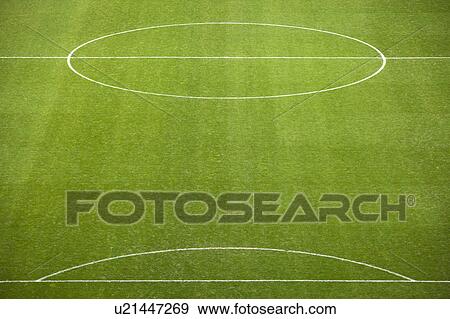Stock Photo - Lined soccer field. Fotosearch