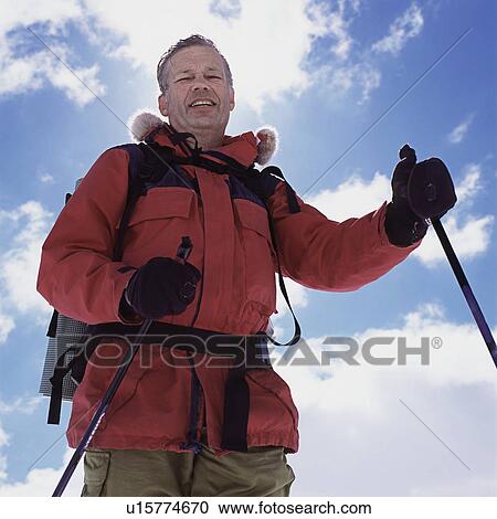 Stock Image - Man skiing. Fotosearch