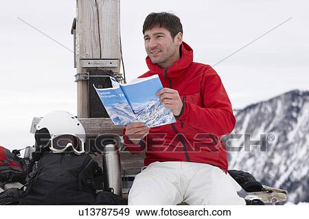 Man with Map in Mountains View Large Photo Image Stock Photo - Man with Map in Mountains. Fotosearch