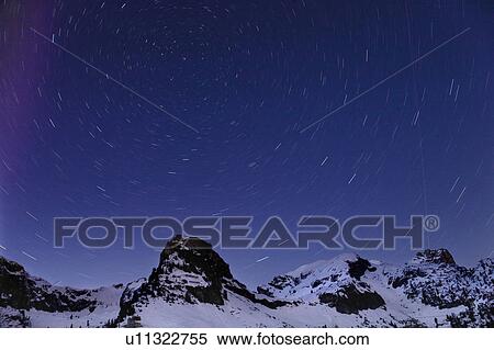 Stock Photography - Mountain top at night. Fotosearch