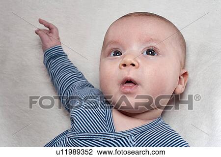 Stock Image - Newborn boy. Fotosearch