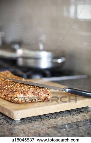 Pancetta meat View Large Photo Image Stock Photo - Pancetta meat. Fotosearch
