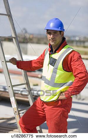 Portrait of a building worker View Large Photo Image Stock Photography - Portrait of a building worker. Fotosearch