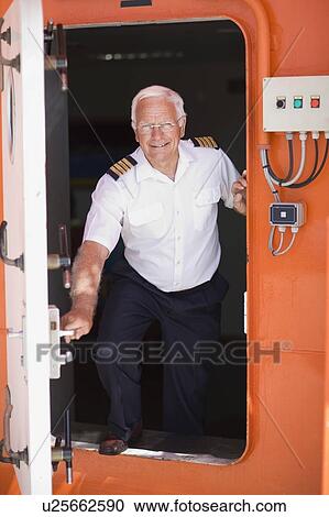 Stock Image - Portrait of a captain. Fotosearch