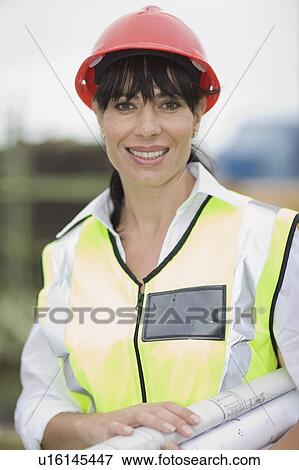 Stock Photo - Portrait of a female architect. Fotosearch