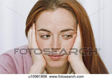 Portrait of a young woman View Large Photo Image Stock Photograph - Portrait of a young woman. Fotosearch