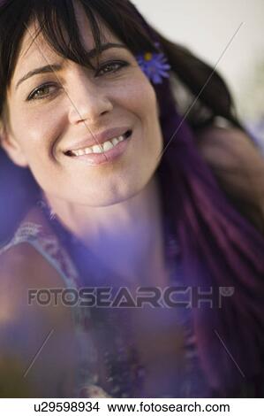 Portrait of hippie-woman flower power View Large Photo Image Picture - Portrait of hippie-woman flower power. Fotosearch