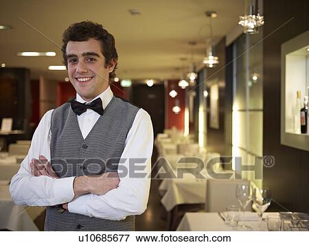 Portrait of Waiter View Large Photo Image Stock Photo - Portrait of Waiter. Fotosearch