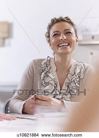 Portrait of woman in a Business Meeting View Large Photo Image Picture - Portrait of woman in a Business Meeting. Fotosearch