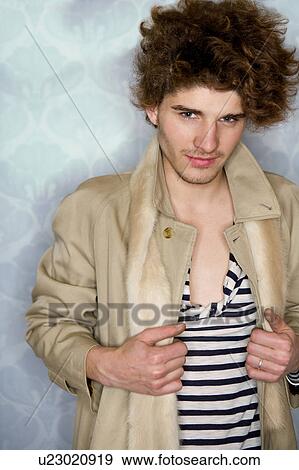 Portrait young fashionable man View Large Photo Image Stock Photo - Portrait young fashionable man. Fotosearch