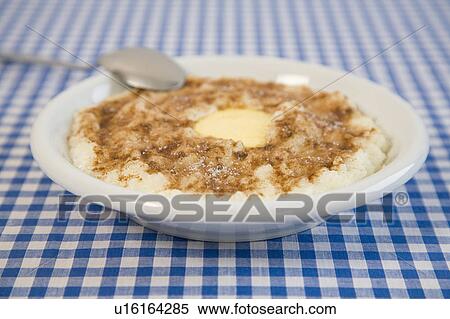 Rice porridge with cinnamon and sugar View Large Photo Image Stock Photography - Rice porridge with cinnamon and sugar. Fotosearch