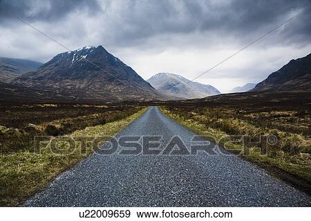 Stock Photo - Road to Loch Etive. Fotosearch
