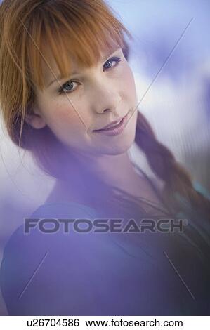 Stock Photograph -  romantic soft Portrait of a woman. Fotosearch