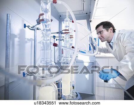 Scientist inspecting experiment View Large Photo Image Stock Image - Scientist inspecting experiment. Fotosearch