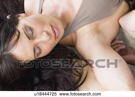 Stock Photography - Sleeping womam. Fotosearch