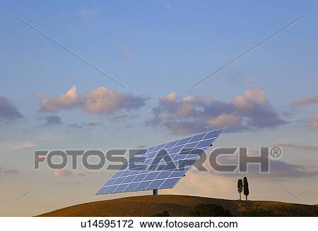 Solar panel on hillside View Large Photo Image Stock Image - Solar panel on hillside. Fotosearch