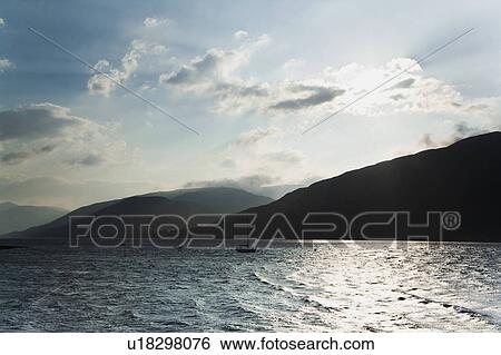 Stock Photograph - sunset from Fort William. Fotosearch