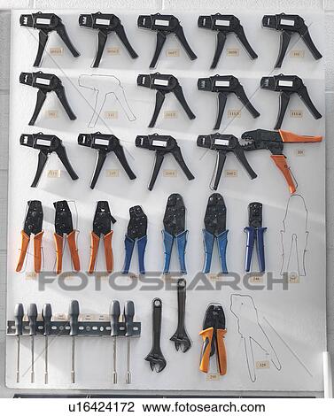 Stock Image - Tools arranged and organised. Fotosearch