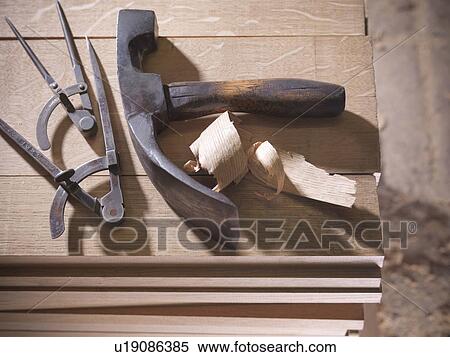 Stock Photography - Tools for barrel-making in cooperage. Fotosearch