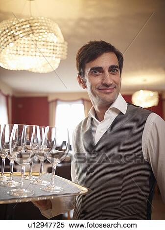 Waiter in Restaurant View Large Photo Image Stock Photography - Waiter in Restaurant. Fotosearch